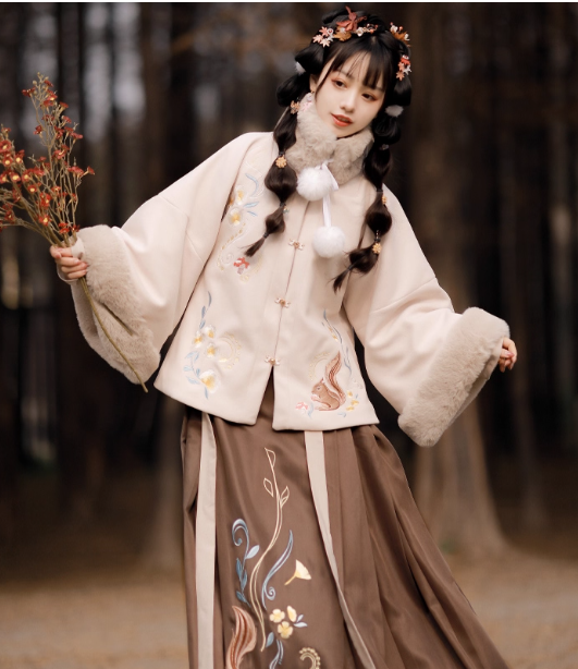 [松鼠果果]Ming Dynasty Hanfu Chinese style Aoqun set