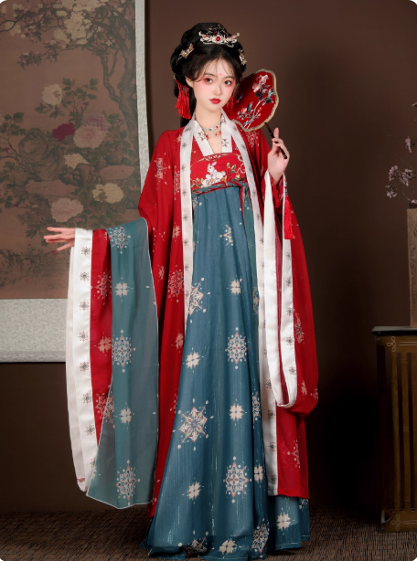 Tang style Hanfu chest length skirt Ruqun set