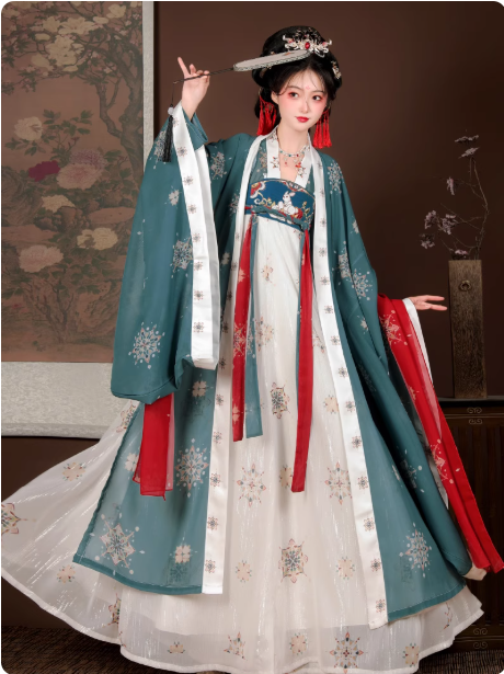 Tang style Hanfu chest length skirt Ruqun set