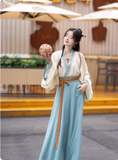 【秋分:晒秋谣】Wei Jin style Hanfu Ruqun set