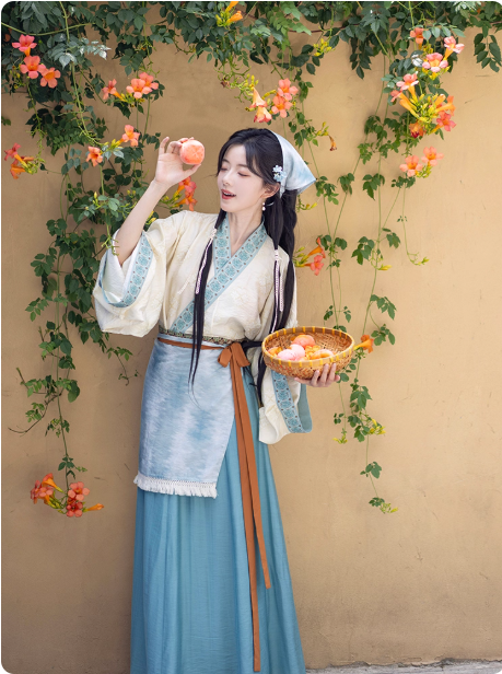 【秋分:晒秋谣】Wei Jin style Hanfu Ruqun set