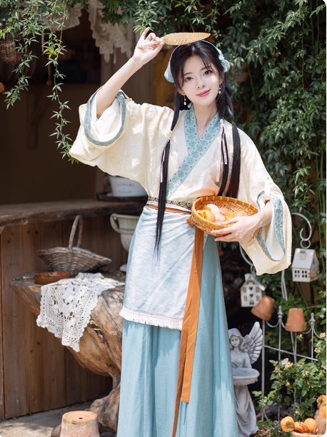【秋分:晒秋谣】Wei Jin style Hanfu Ruqun set