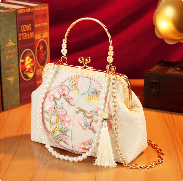Chinese Hanfu Single Shoulder Embroidered Handbag