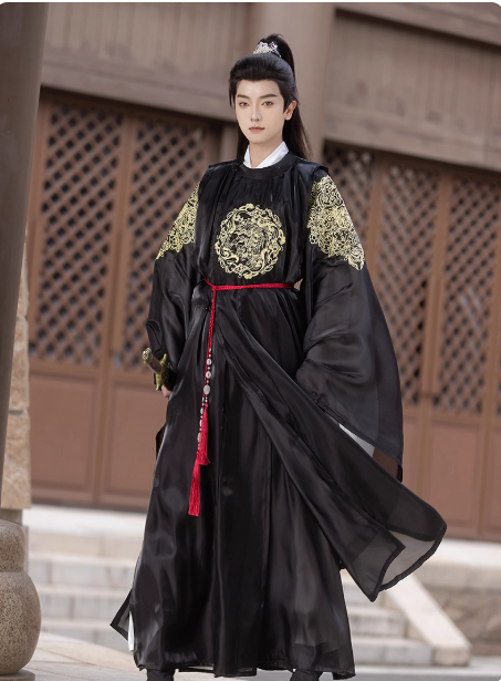 【墨风】Tang Dynasty Embroidered Hanfu Set for Men