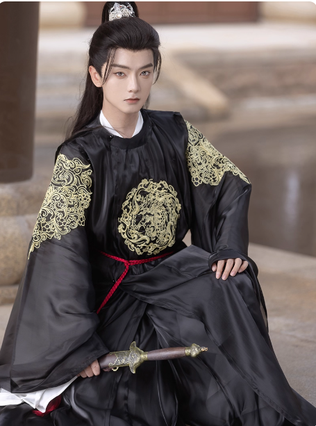 【墨风】Tang Dynasty Embroidered Hanfu Set for Men