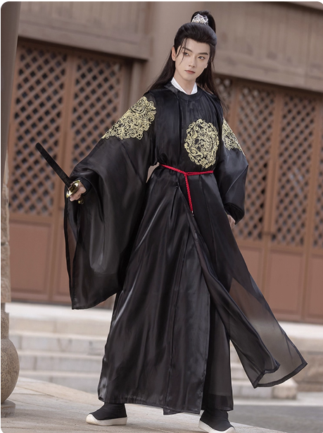 【墨风】Tang Dynasty Embroidered Hanfu Set for Men