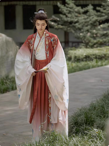 【锦南歌】Wei Jin style men's Hanfu  Ruqun chivalrous suit