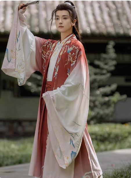 【锦南歌】Wei Jin style men's Hanfu  Ruqun chivalrous suit