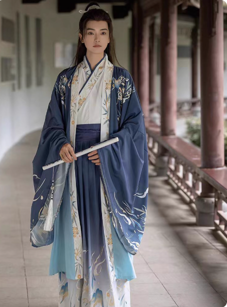 【锦南歌】Wei Jin style men's Hanfu  Ruqun chivalrous suit