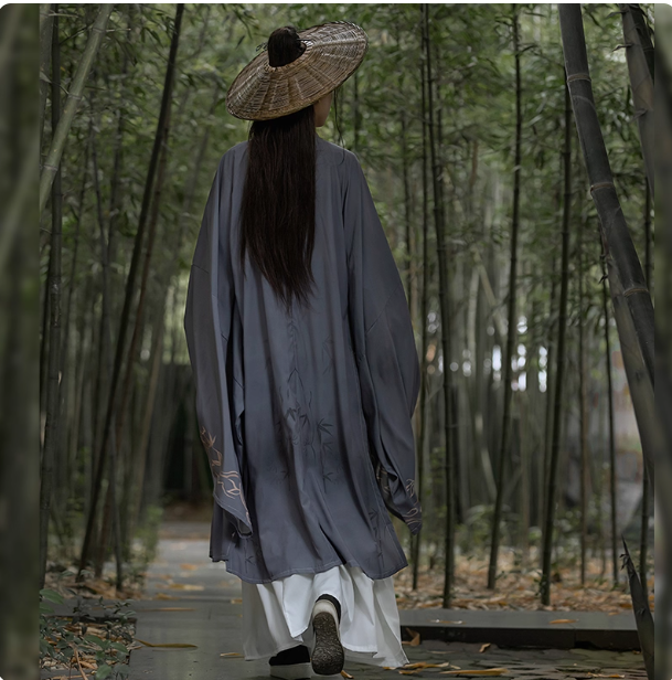 【幽竹引】Wei Jin style men's Hanfu Ruqun set