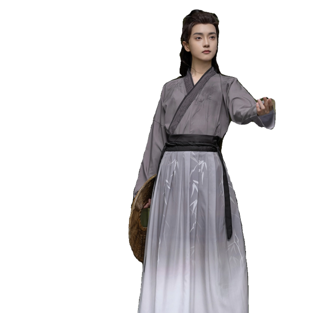 【幽竹引】Wei Jin style men's Hanfu Ruqun set