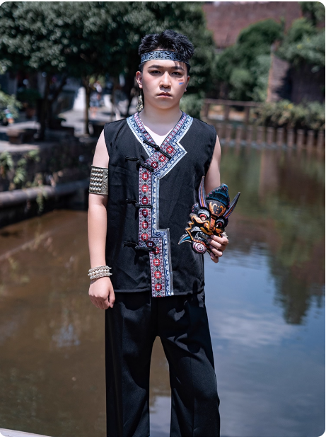 Chinese ethnic minority men's Hanfu Miao ethnic clothing