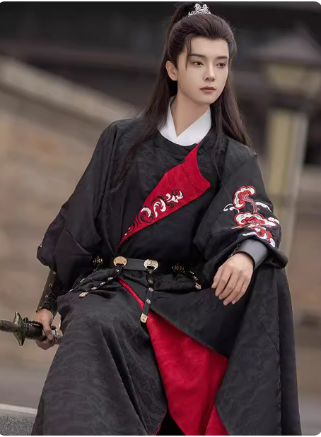 【灵芝】Tang Dynasty men's Hanfu suit, chivalrous ancient costume, Chinese style