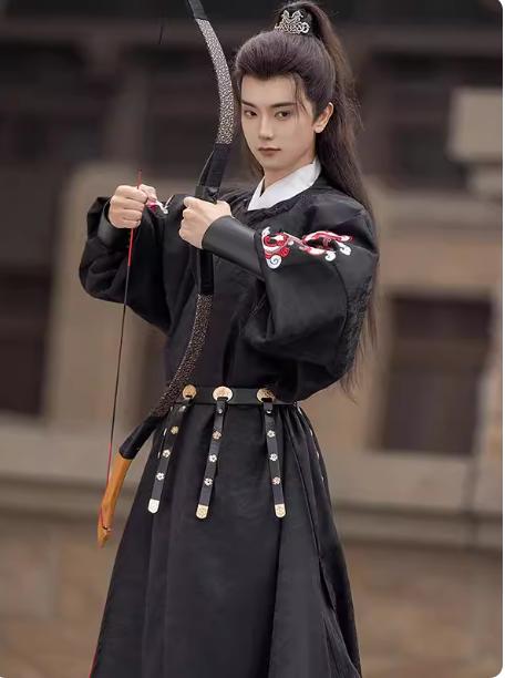 【灵芝】Tang Dynasty men's Hanfu suit, chivalrous ancient costume, Chinese style