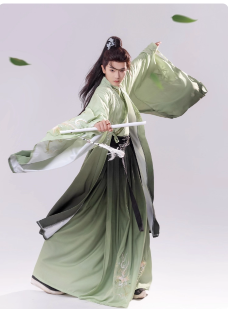 【归来时】Wei Jin style male Hanfu chivalrous embroidery set