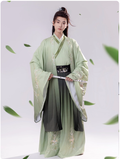 【归来时】Wei Jin style male Hanfu chivalrous embroidery set