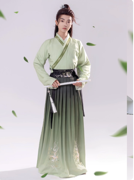 【归来时】Wei Jin style male Hanfu chivalrous embroidery set