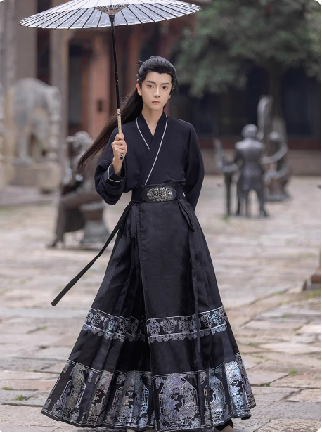 【南屏志】Hanfu horse face skirt men's set couple style