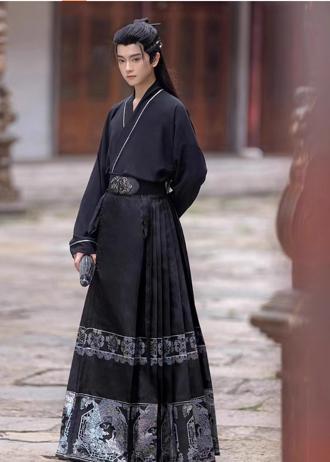 【南屏志】Hanfu horse face skirt men's set couple style