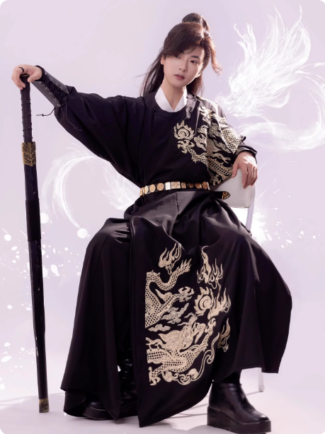 【御龙】Tang style men's Hanfu suit set