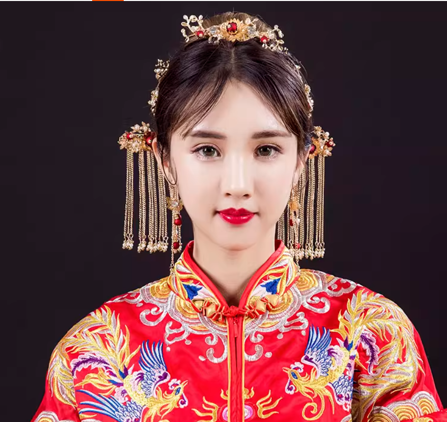 Hanfu headwear tassel Chinese style hair accessory set