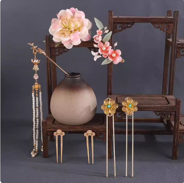 Hanfu Silk Flower Headwear Hairpin Clip Hair Accessories