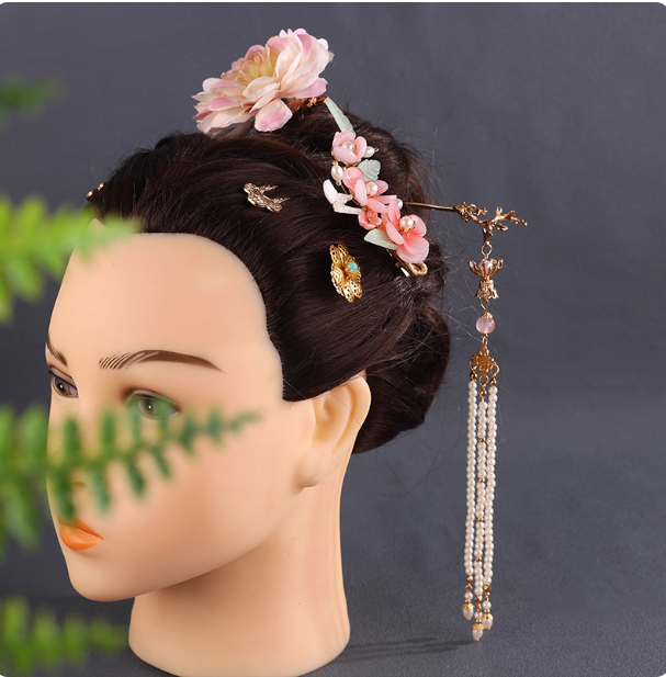 Hanfu Silk Flower Headwear Hairpin Clip Hair Accessories