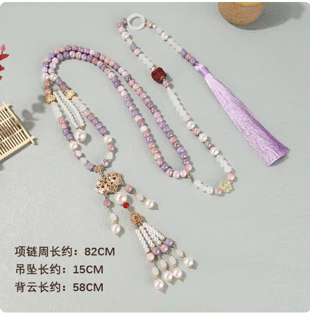New Chinese style necklace, antique style Hanfu accessories