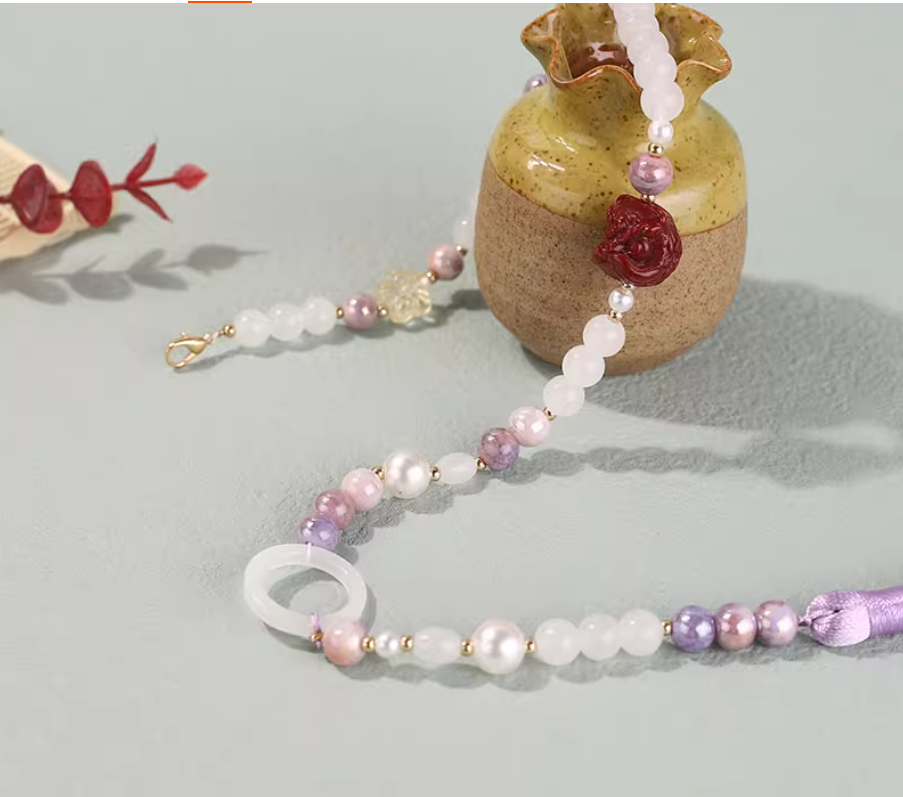 New Chinese style necklace, antique style Hanfu accessories