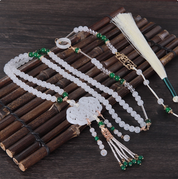 Ming Dynasty antique style tassel necklace Hanfu accessories