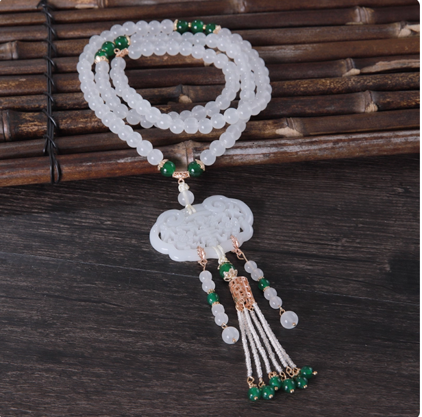 Ming Dynasty antique style tassel necklace Hanfu accessories