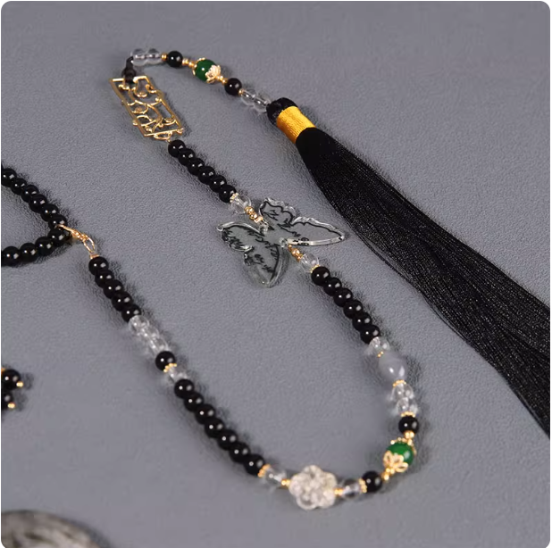 Hanfu accessories long tassel necklace