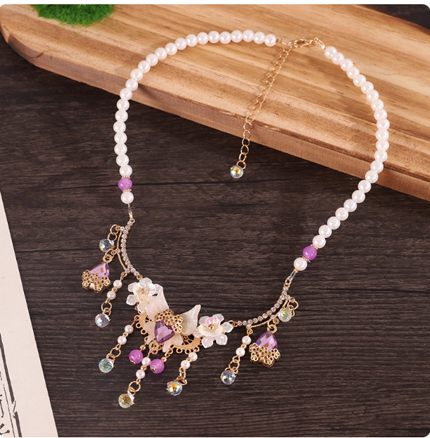 Antique style necklace Hanfu accessories