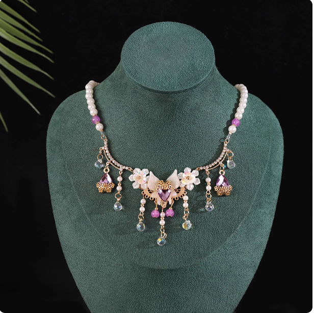 Antique style necklace Hanfu accessories