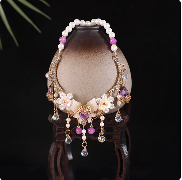 Antique style necklace Hanfu accessories