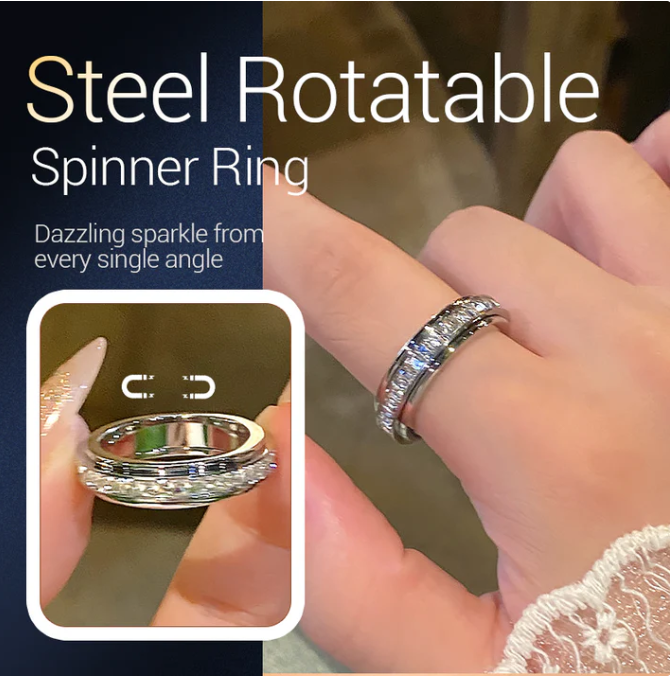 Rotating ring in titanium and steel with zirconite