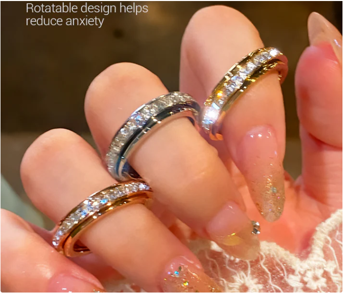 Rotating ring in titanium and steel with zirconite