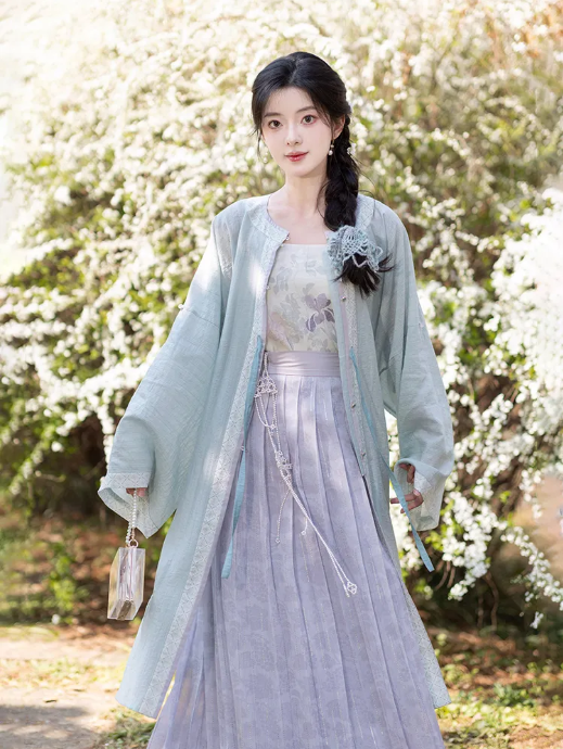 池夏【立夏:薄荷葡萄】Ming Dress Chinese Style Summer Hanfu Dress