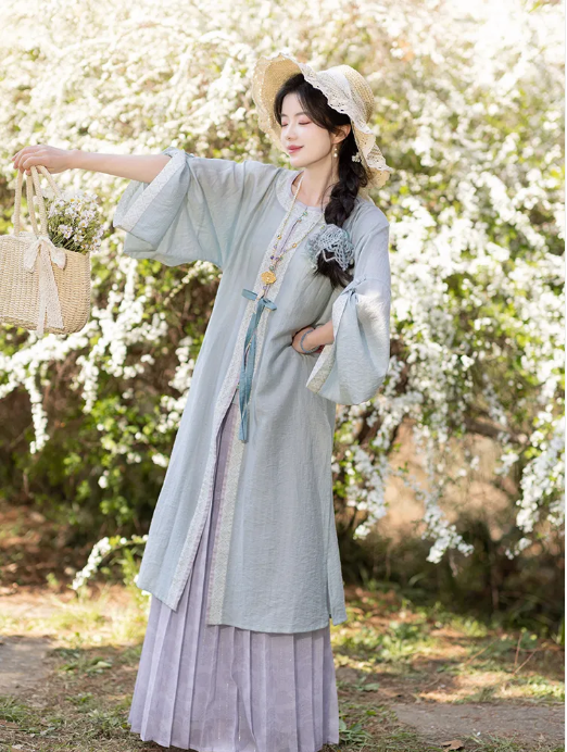 池夏【立夏:薄荷葡萄】Ming Dress Chinese Style Summer Hanfu Dress