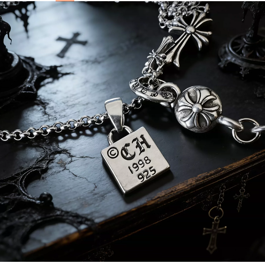 Vintage Cross Necklace, Unisex Gothic Floral Pendant Sweater Chain, Hip-Hop Streetwear Jewelry