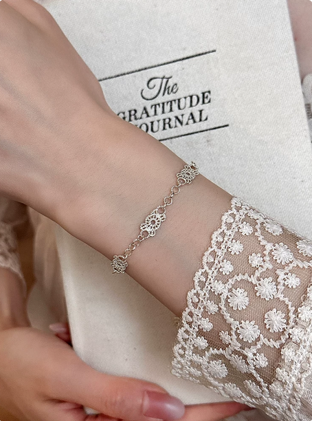 Lace Hollow Bracelet | Elegant Silver Jewelry