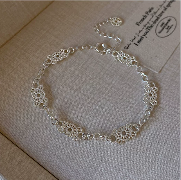 Lace Hollow Bracelet | Elegant Silver Jewelry