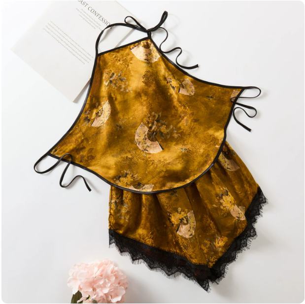 Silk Hanfu Bellyband Lingerie Set | 3 Colors