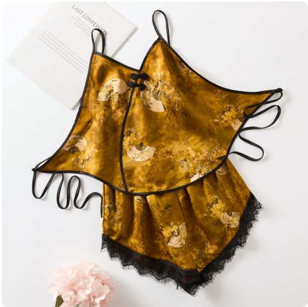 Silk Hanfu Bellyband Lingerie Set | 3 Colors