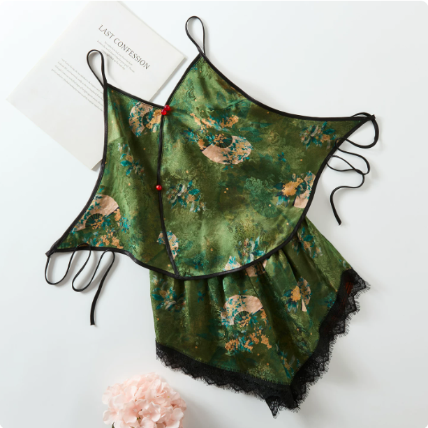 Silk Hanfu Bellyband Lingerie Set | 3 Colors