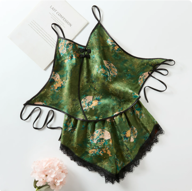 Silk Hanfu Bellyband Lingerie Set | 3 Colors