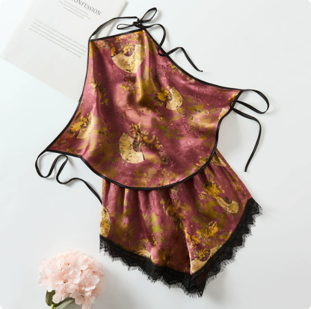 Silk Hanfu Bellyband Lingerie Set | 3 Colors