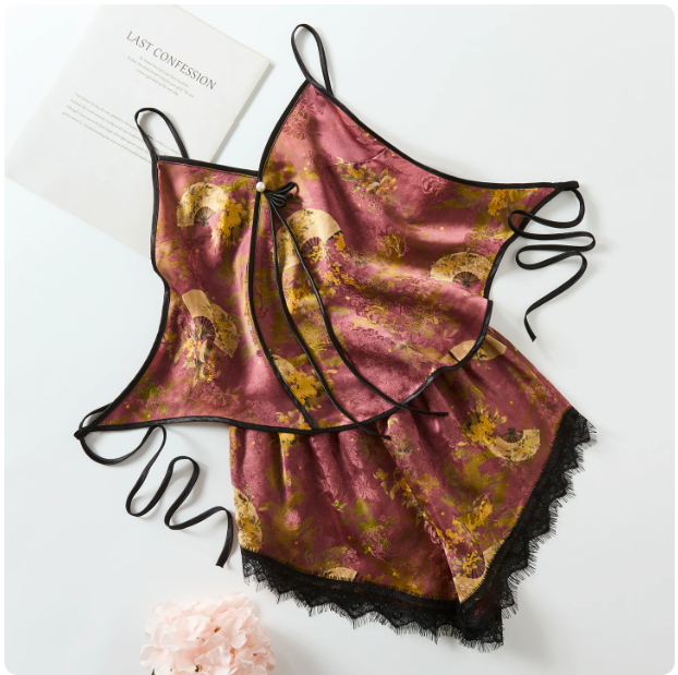 Silk Hanfu Bellyband Lingerie Set | 3 Colors