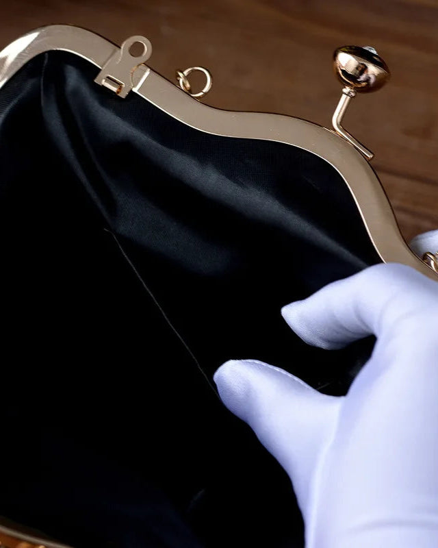2025 New Women Embroidery Flowers Wedding Clutch Bags Metal Handel Handbags Party Women Clutch Bags