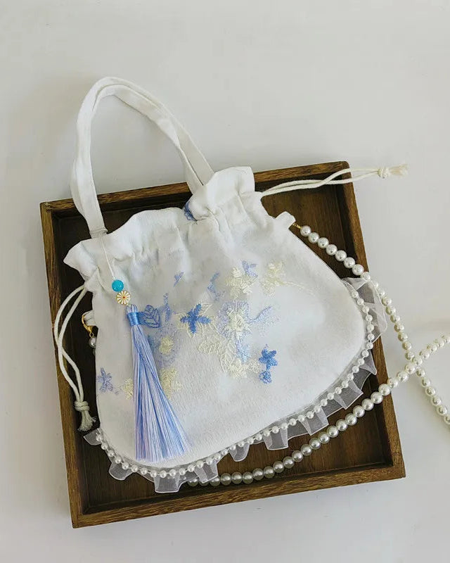 New Pearl Hanfu Bao Sen Series Women's Bag Chinese Style Diagonal Cross Matching Ancient Tassel Ancient Style